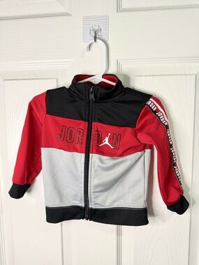 Jordan Red Black & Gray Kids Track Jacket